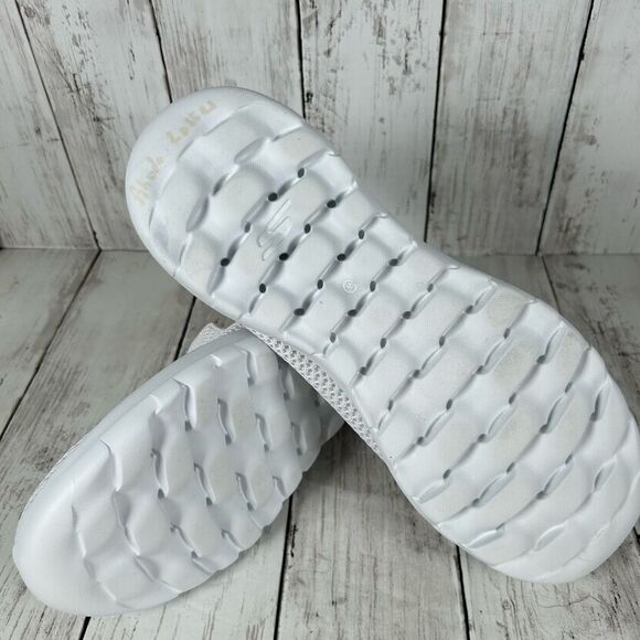 Skechers Go Walk Gen5 GOGA Max White Comfort Lightweight Slip On Shoes 9.5 Wide - Picture 10 of 10